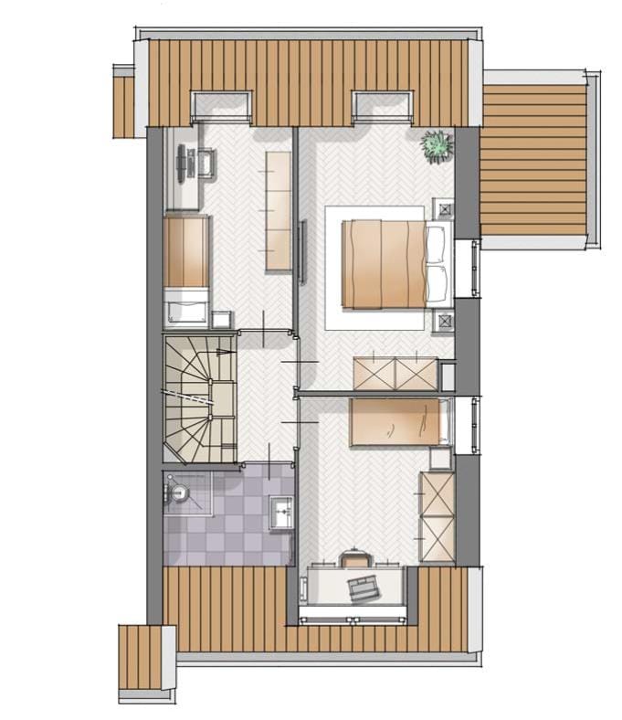 Photo 3 of 4-onder-1 kapwoningen (Bouwnr. Bouwnr. 4)