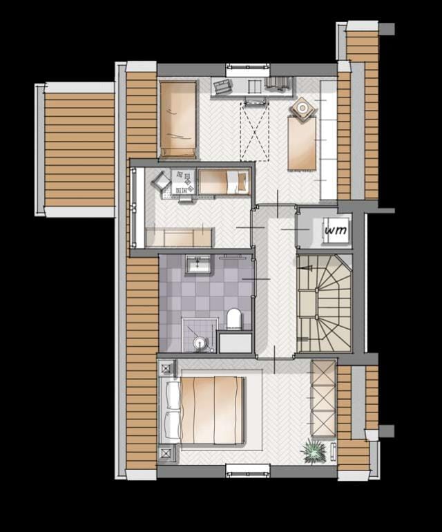 Foto 3 van 4-onder-1 kapwoningen (Bouwnr. Bouwnr. 7)