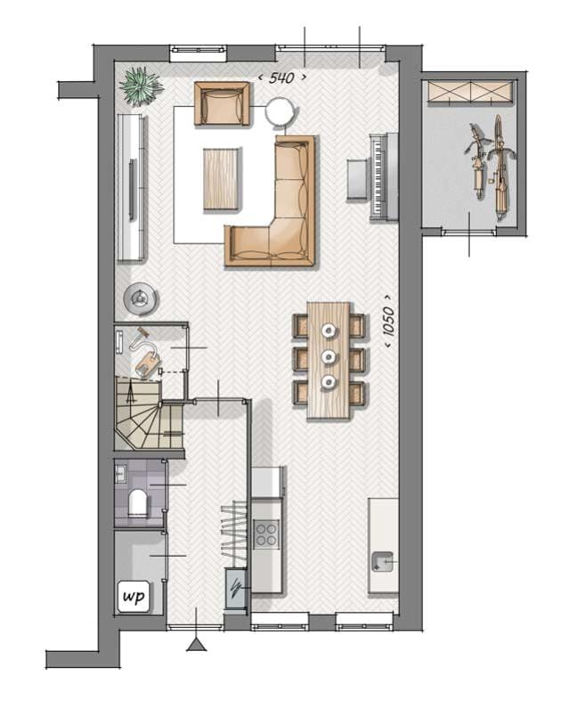 Foto 2 van 4-onder-1 kapwoningen (Bouwnr. Bouwnr. 3)