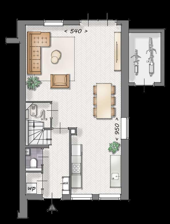 Foto 2 van 3-onder-1 kapwoningen (Bouwnr. Bouwnr. 27)