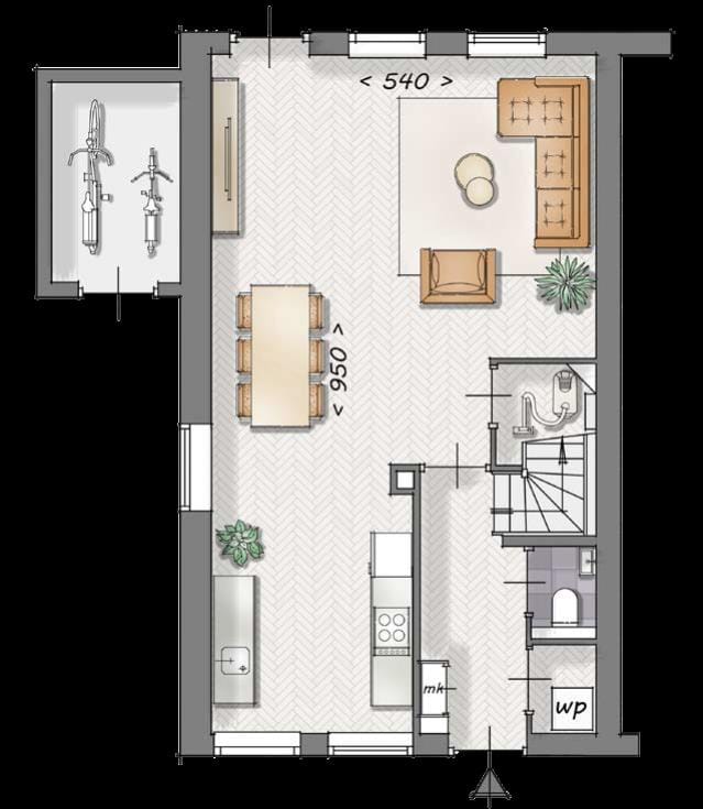 Foto 2 van 3-onder-1 kapwoningen (Bouwnr. Bouwnr. 29)