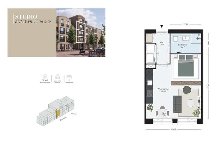 Foto 5 van Damlaan 38-E