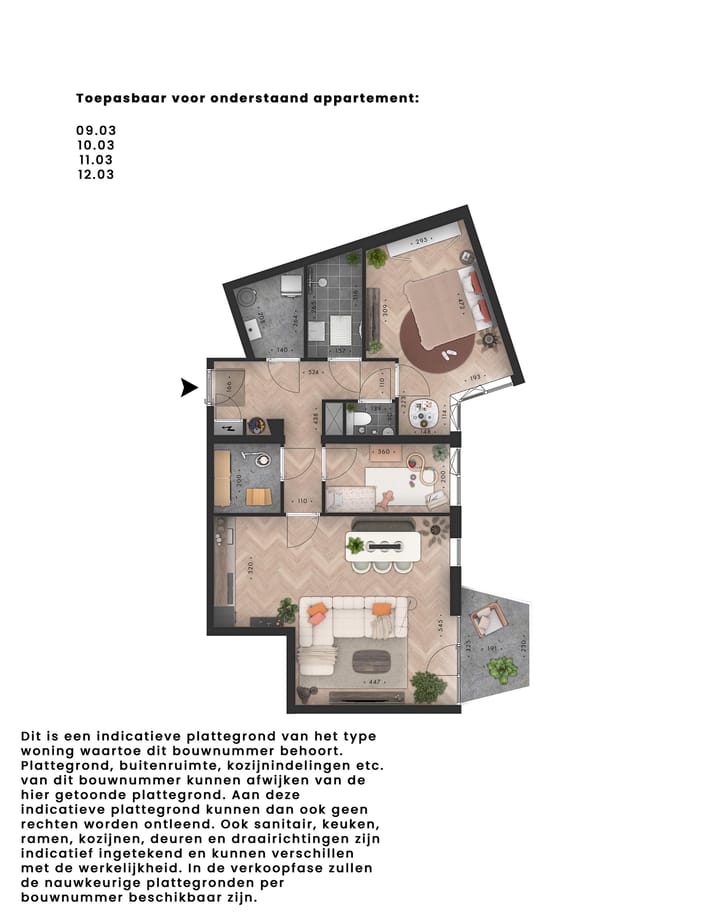 Foto 2 van Metterswane l 3-kamer appartement (Bouwnr. 10.03)