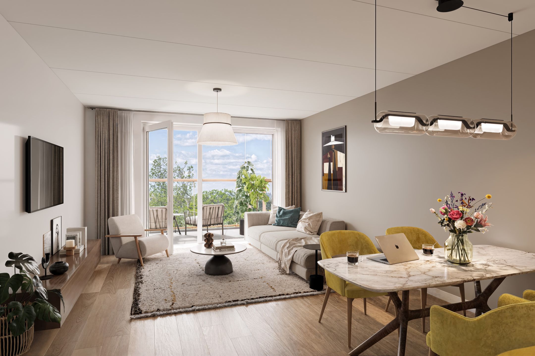 Foto 3 van Entrada 3-kamer appartement type D (Bouwnr. 3)