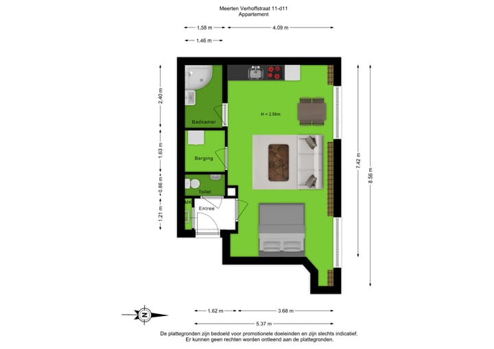 Foto 21 van Meerten Verhoffstraat 11-D11
