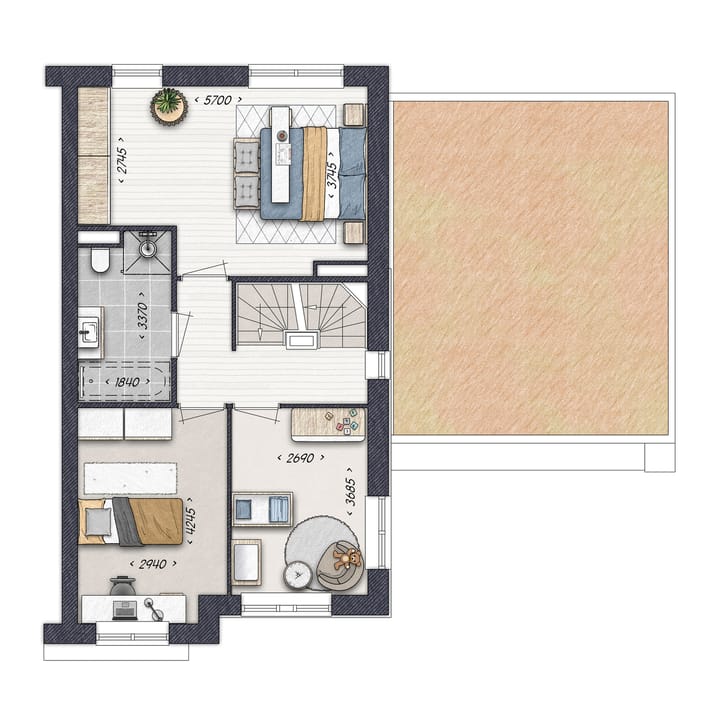 Photo 5 of Twee-onder-een-kapwoning (Bouwnr. 196)