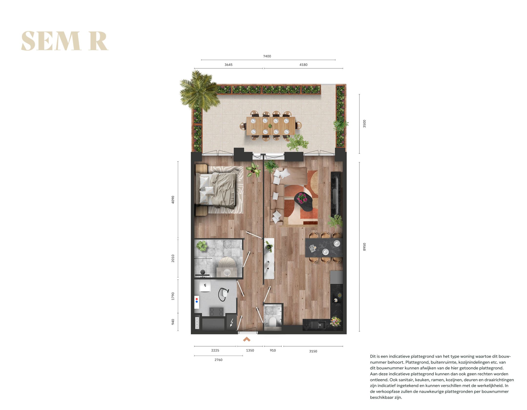 2-kamerappartement (Bouwnr. 3.21)  false
