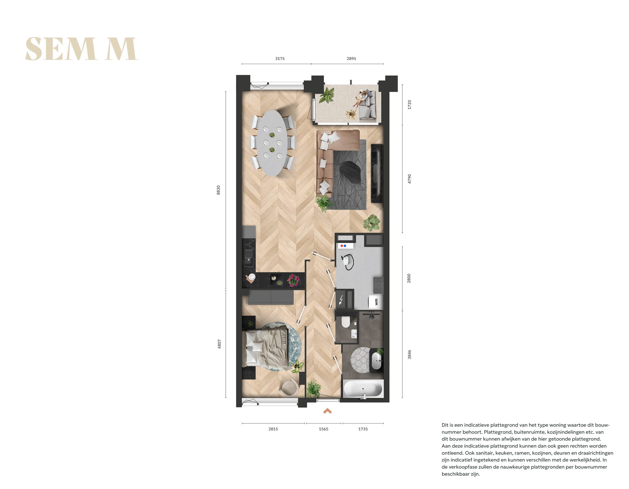 2-kamerappartement (Bouwnr. 5.15)  false