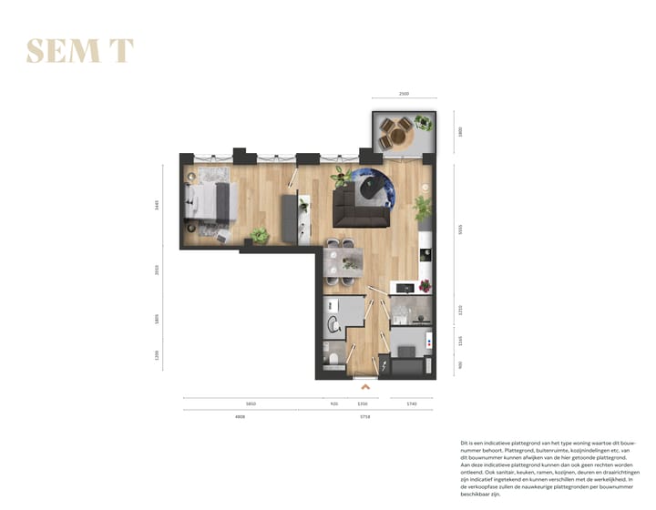 Foto 1 van 2-kamerappartement (Bouwnr. 9.03)