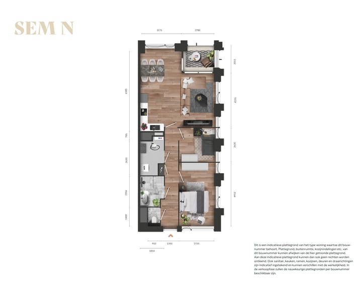 Photo 1 of 3-kamerappartement (Bouwnr. 4.10)