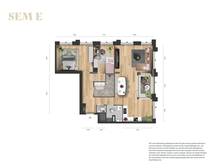 Foto 1 van 3-kamerappartement (Bouwnr. 10.02)