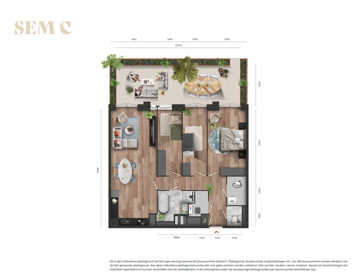 Foto 1 van 4-kamerappartement (Bouwnr. 2.31)