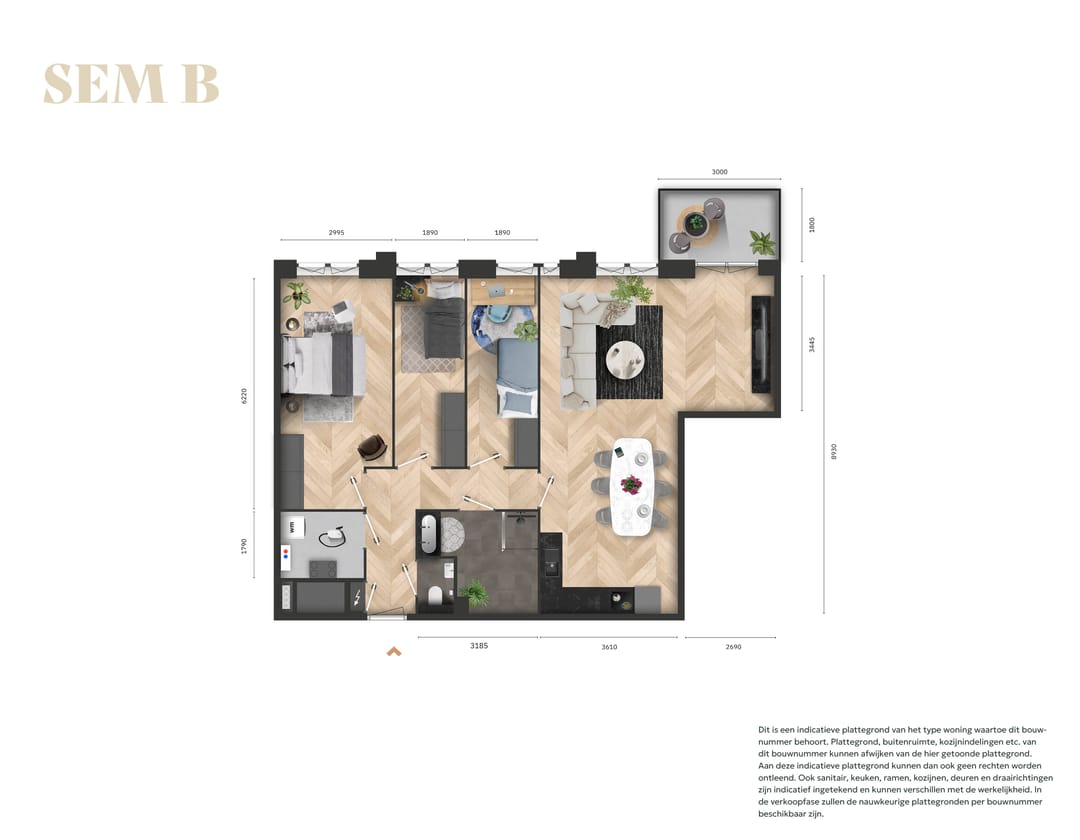 Foto 1 van 4-kamerappartement (Bouwnr. 9.09)