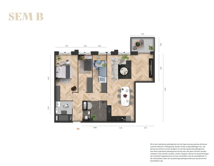 Photo 1 of 4-kamerappartement (Bouwnr. 11.09)