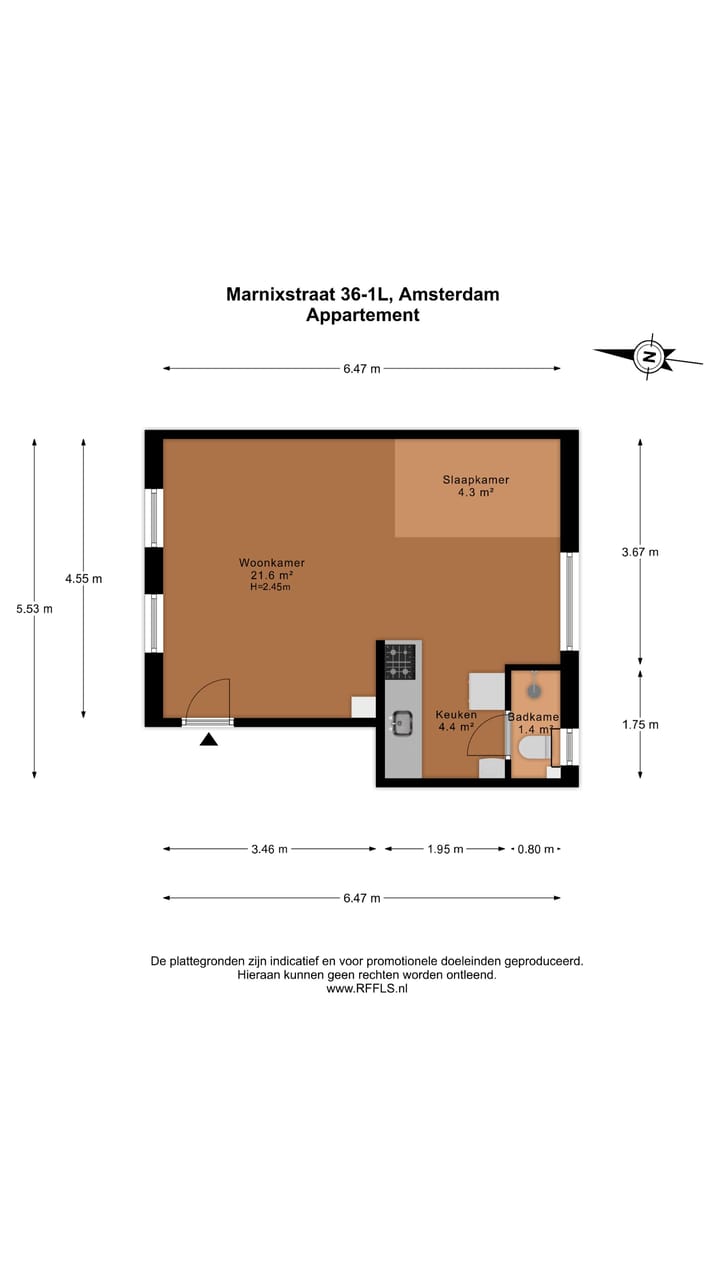Photo 23 of Marnixstraat 36-1L
