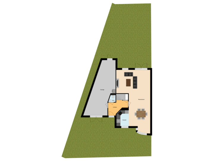 Begane grond met tuin