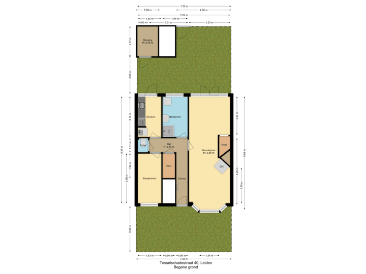 Begane grond met perceel