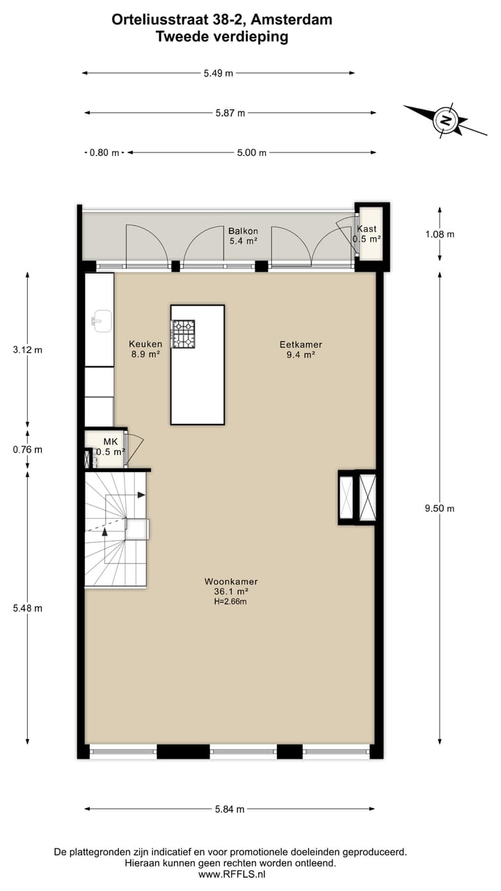 Photo 51 of Orteliusstraat 38-2
