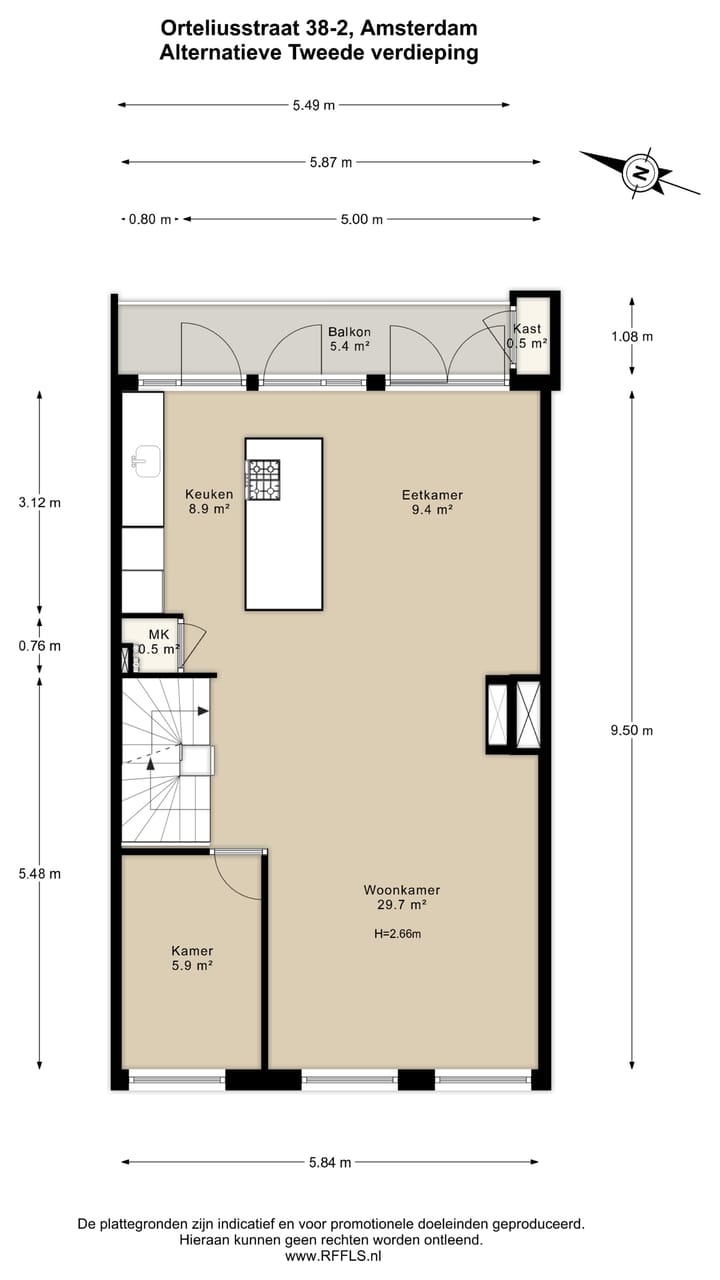 Photo 54 of Orteliusstraat 38-2