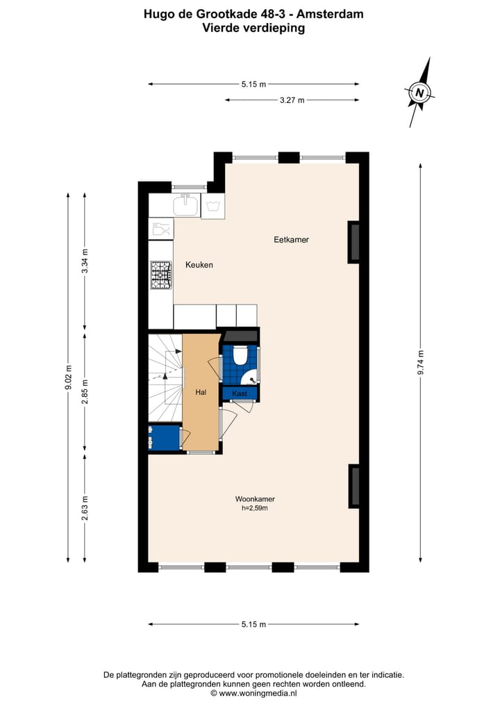 Foto 40 van Hugo de Grootkade 48-3