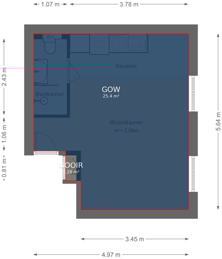 Foto 19 van Amsterdamsestraatweg 126-D