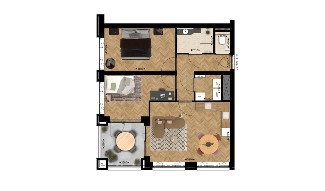 Foto 1 van 3-kamerappartement (Bouwnr. 1.11)