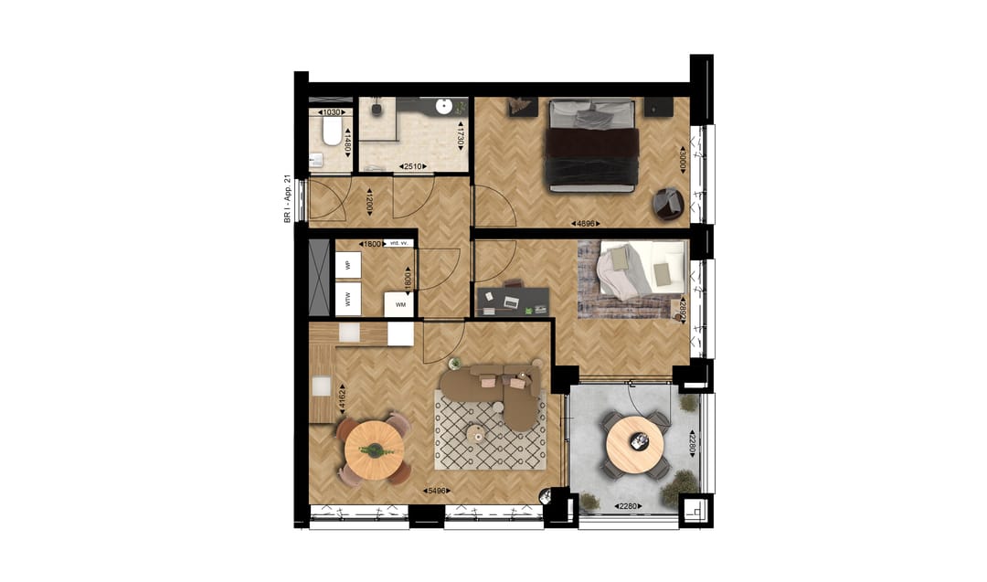 Foto 1 van 3-kamerappartement (Bouwnr. 1.20)