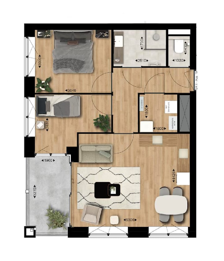 3-kamerappartement (Bouwnr. 2.08)