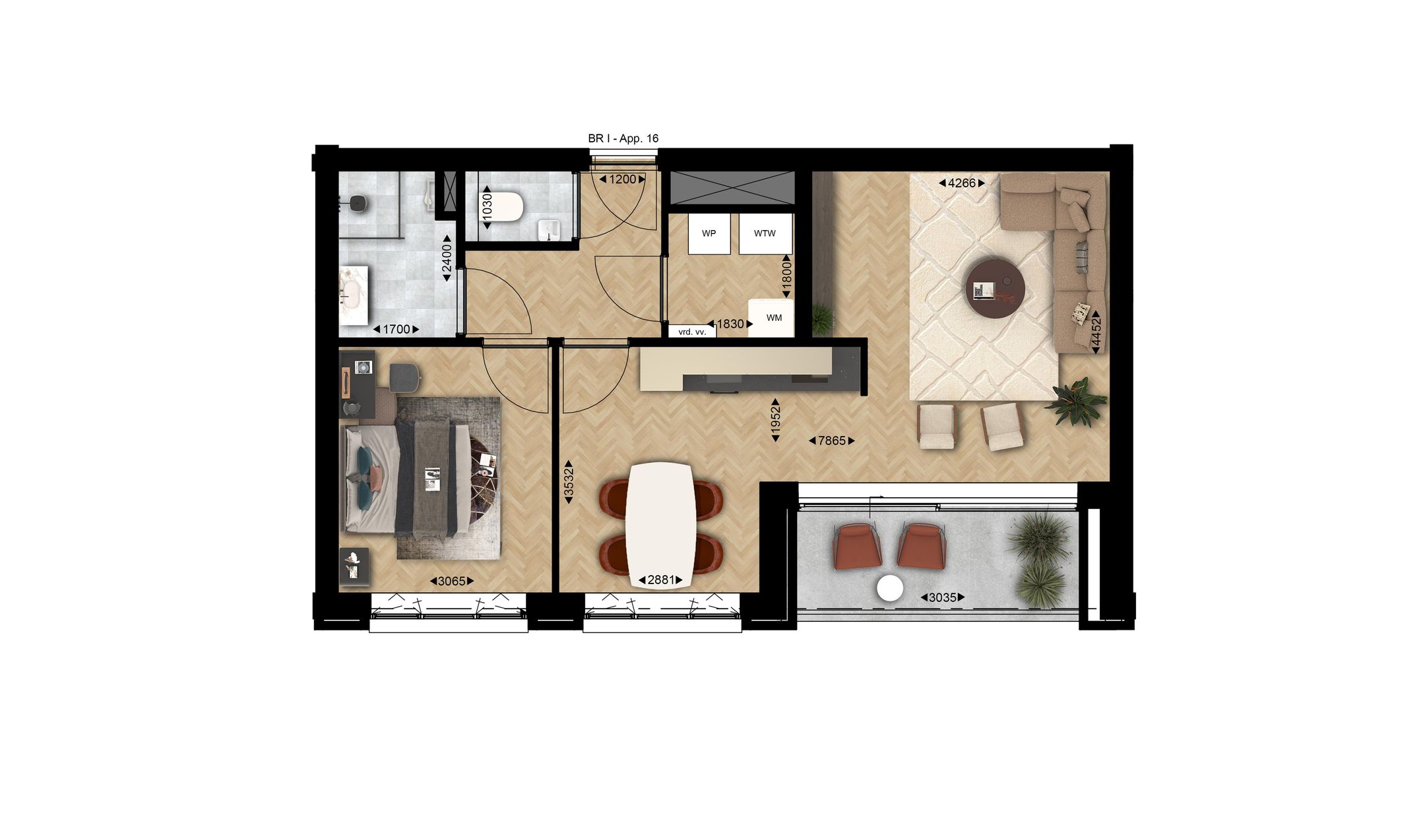 2-kamerappartement (Bouwnr. 1.22) false