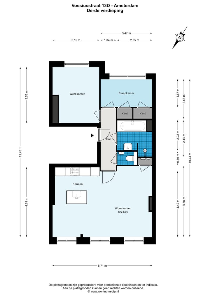 Foto 22 van Vossiusstraat 13-D