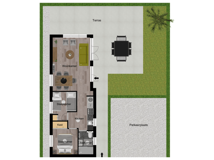 Begane grond Rendering