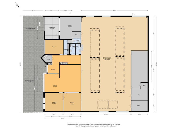 Showroom + Parkeerplaats