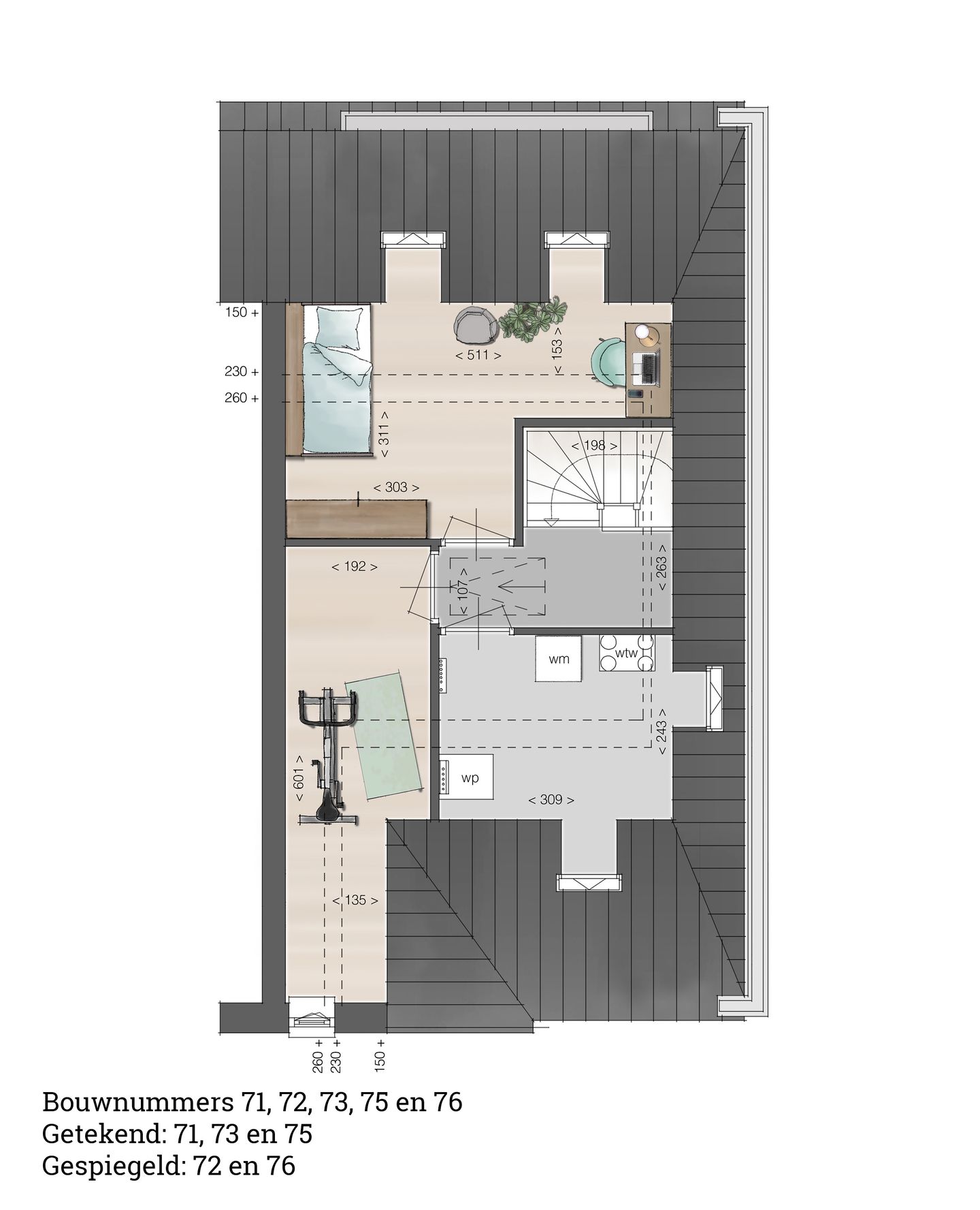 Foto 5 van Twee-onder-een-kap (Bouwnr. 71)