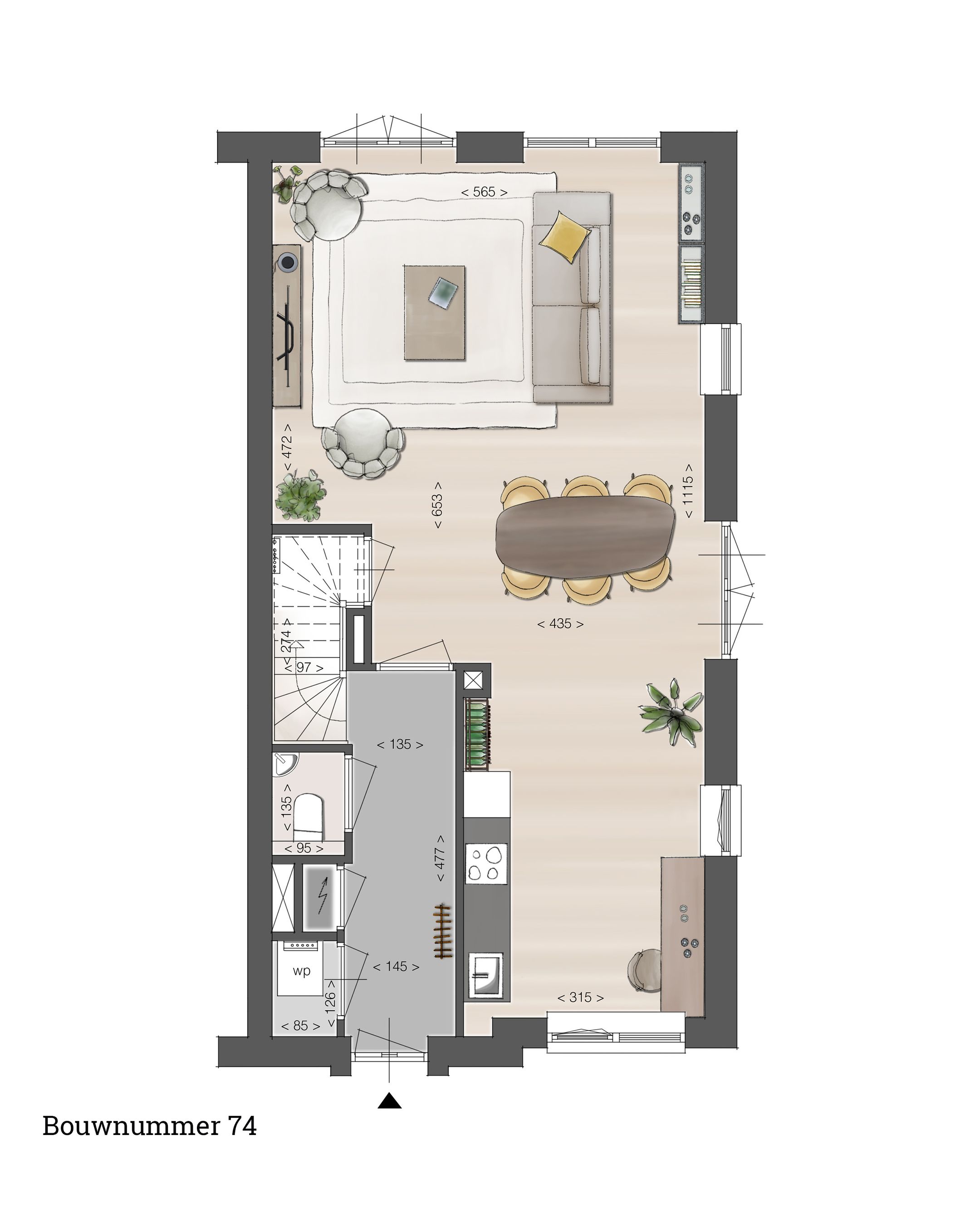 Foto 3 van Twee-onder-een-kap (Bouwnr. 74)