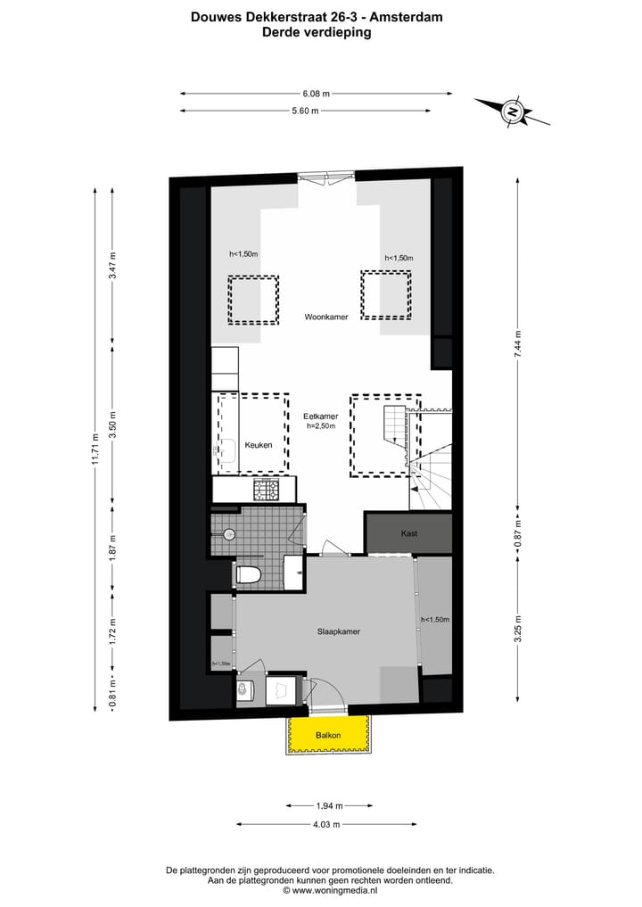 Foto 19 van Douwes Dekkerstraat 26-3