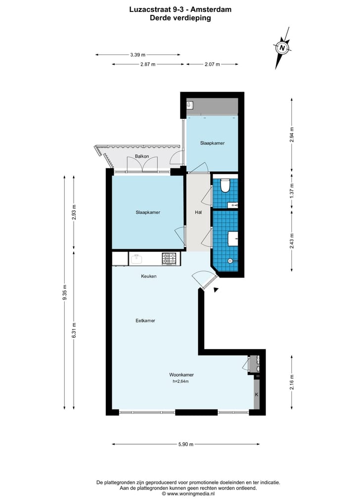 Foto 33 van Luzacstraat 9-3