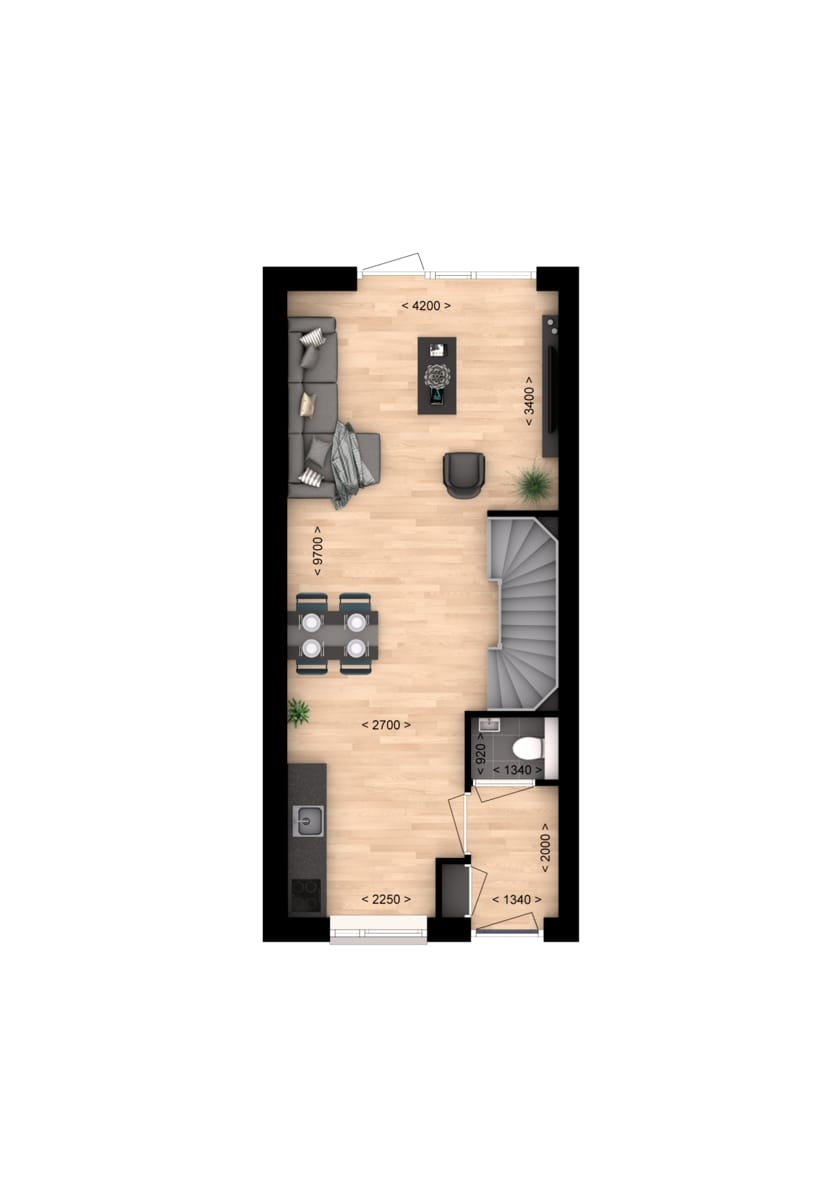 Foto 7 van Eengezins-/starterswoningen (Bouwnr. 1)