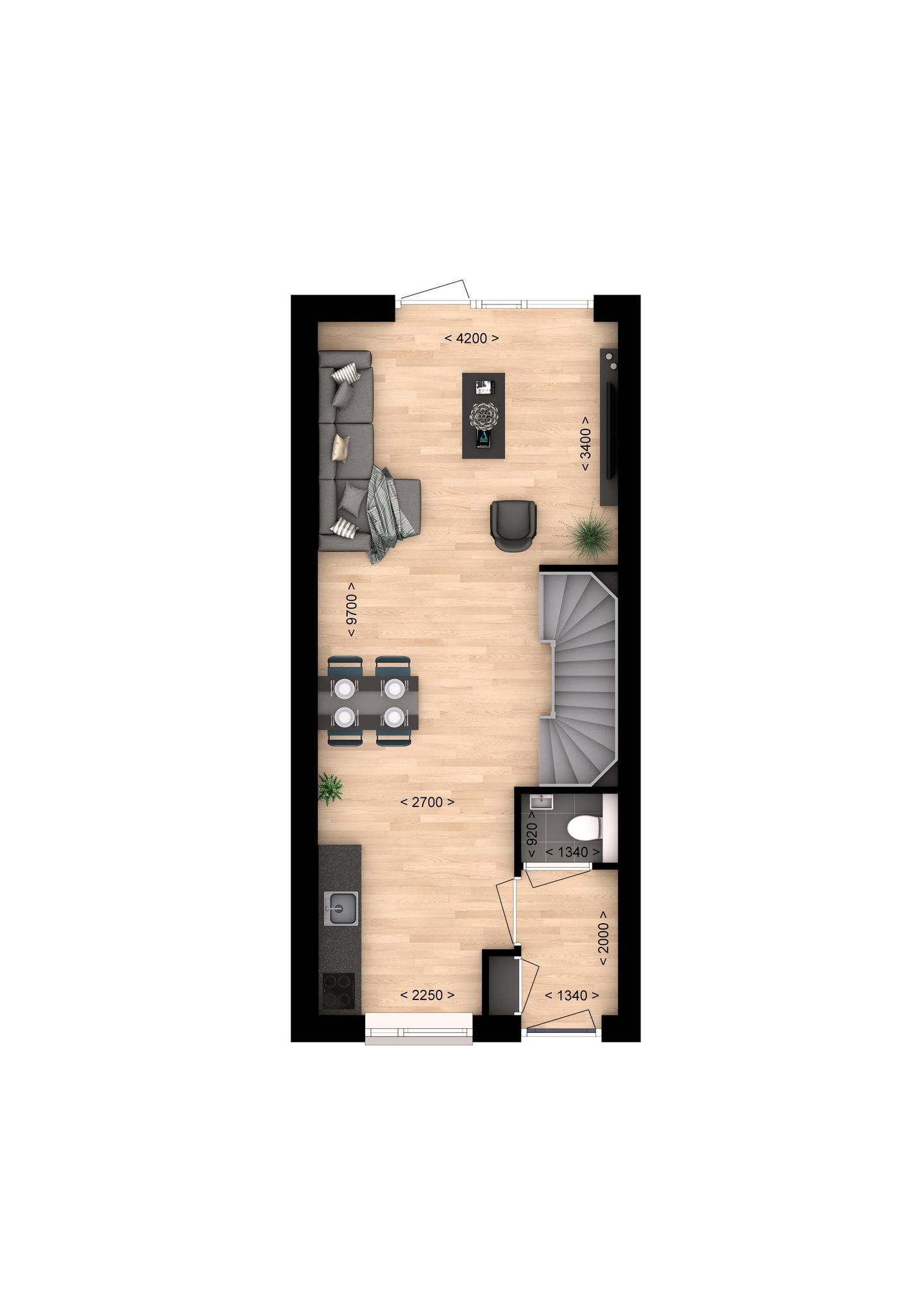 Foto 4 van Eengezins-/starterswoningen (Bouwnr. 3)