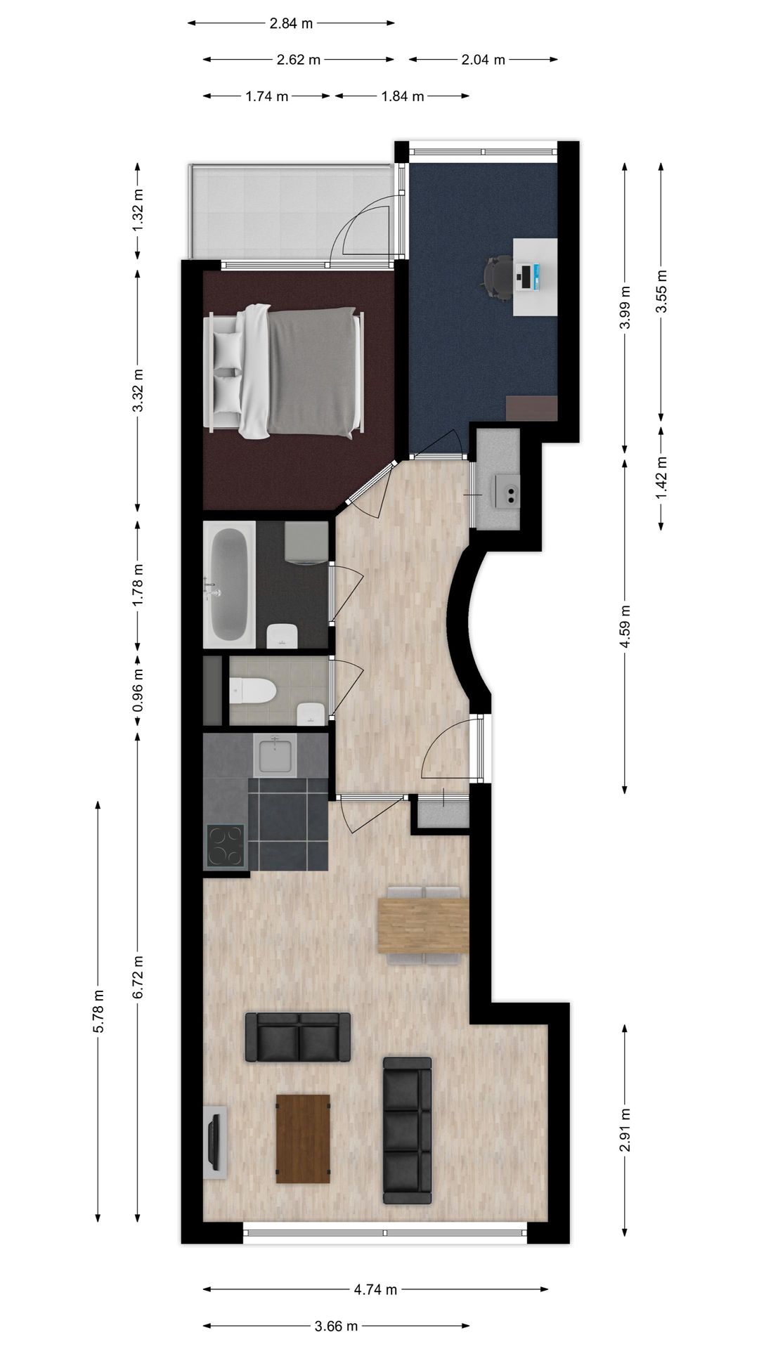 Foto 32 van Hoogvensestraat 81-F