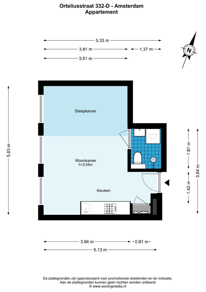 Foto 19 van Orteliusstraat 332-D