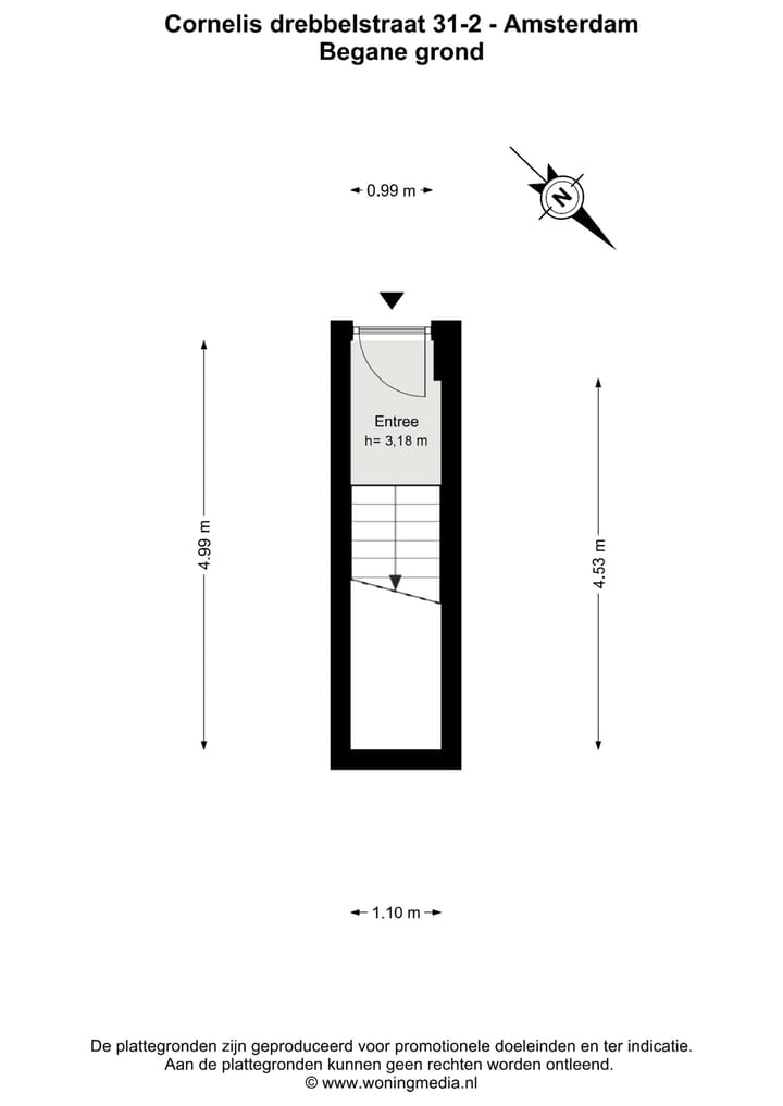 Foto 32 van Cornelis Drebbelstraat 31-2