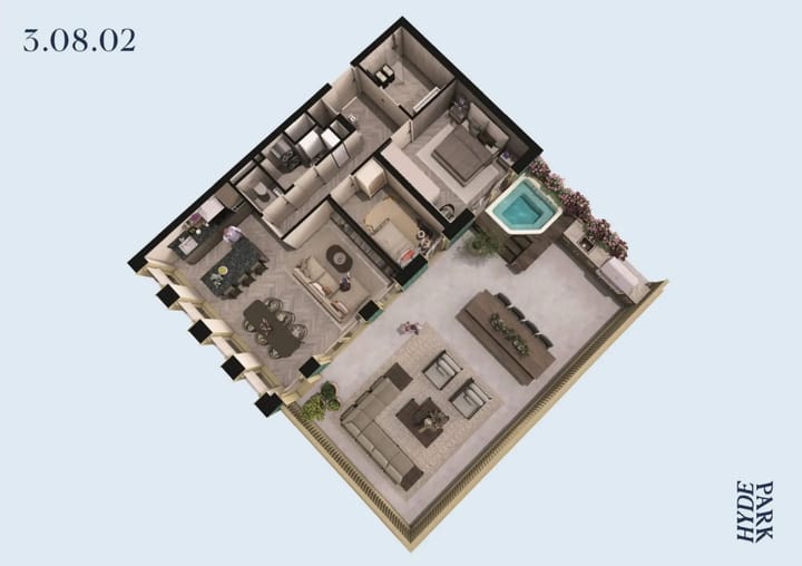 Foto 2 van Knightsbridge Hyde Park huis 3 type 4