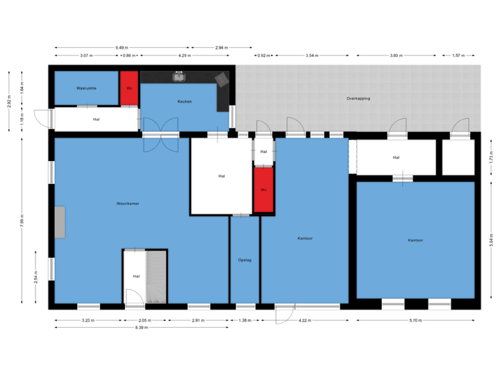 Begane grond hoofdgebouw