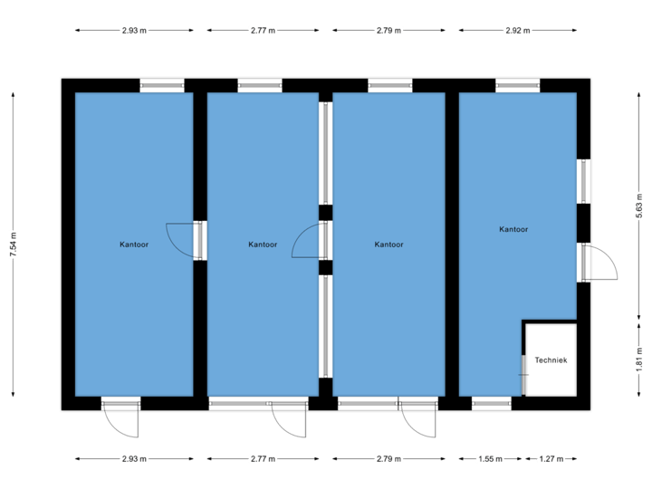 Begane grond bijgebouw 1