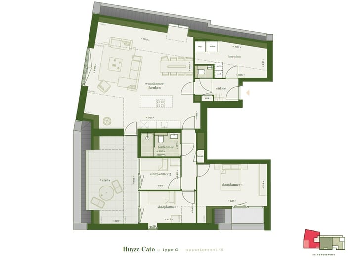 Foto 5 van Huyze Cato Penthouse type G (Bouwnr. 15)