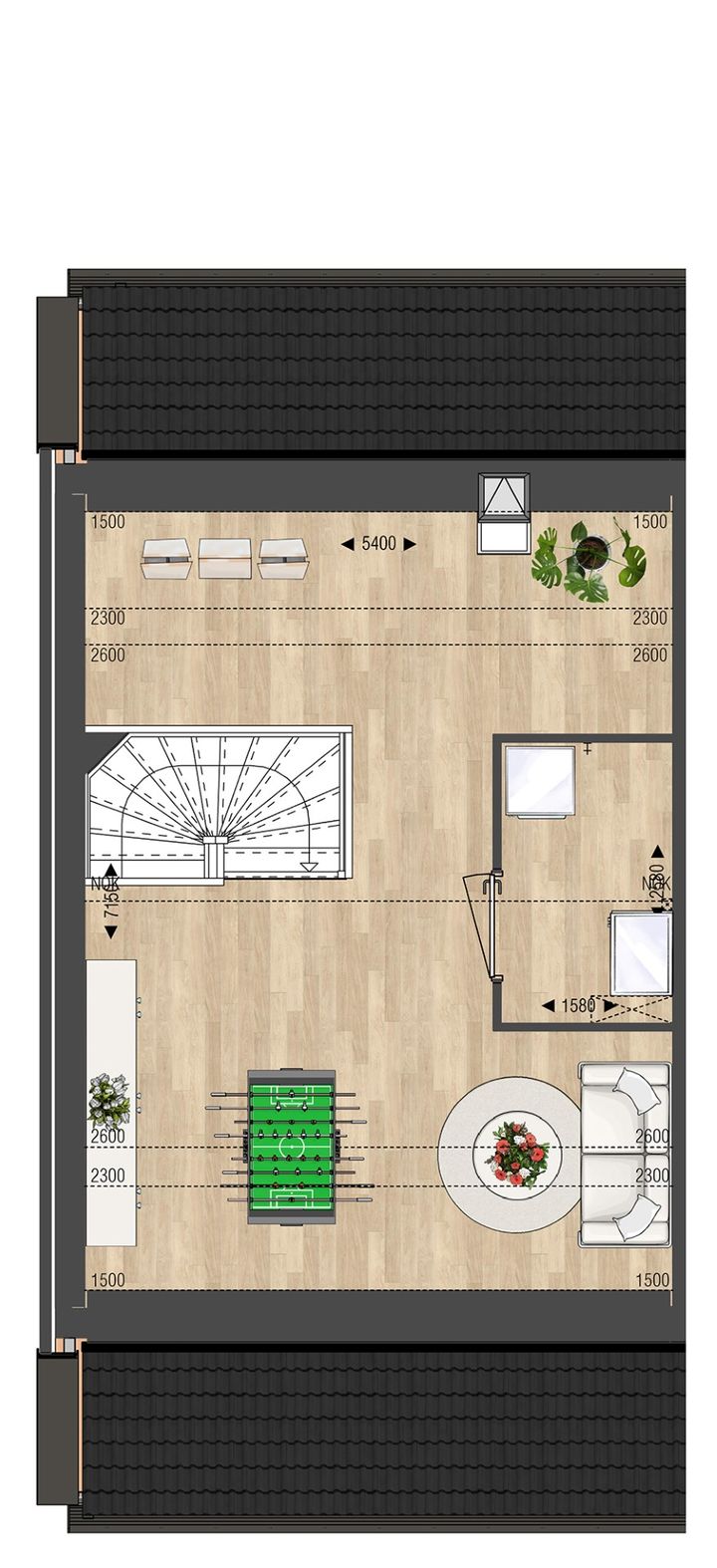 Foto 7 van Twee-onder-een-kapwoning met garage (Bouwnr. 30)