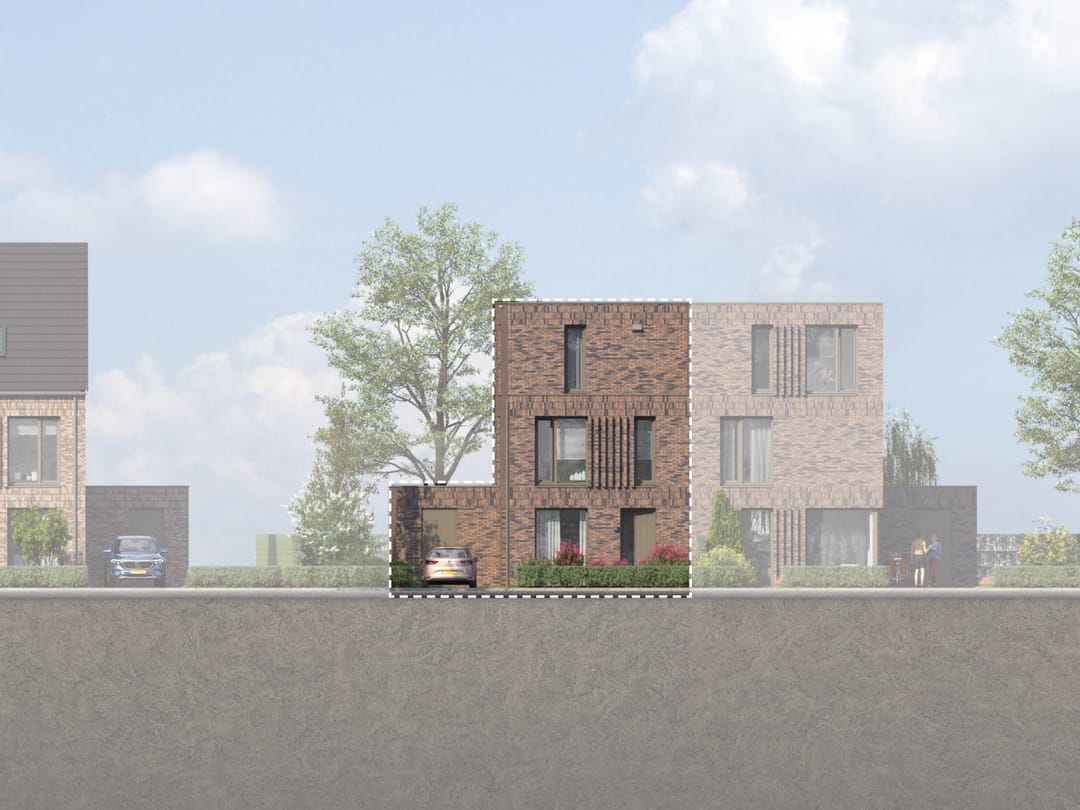 Foto 1 van 2 onder 1 kapwoning (Bouwnr. 84)