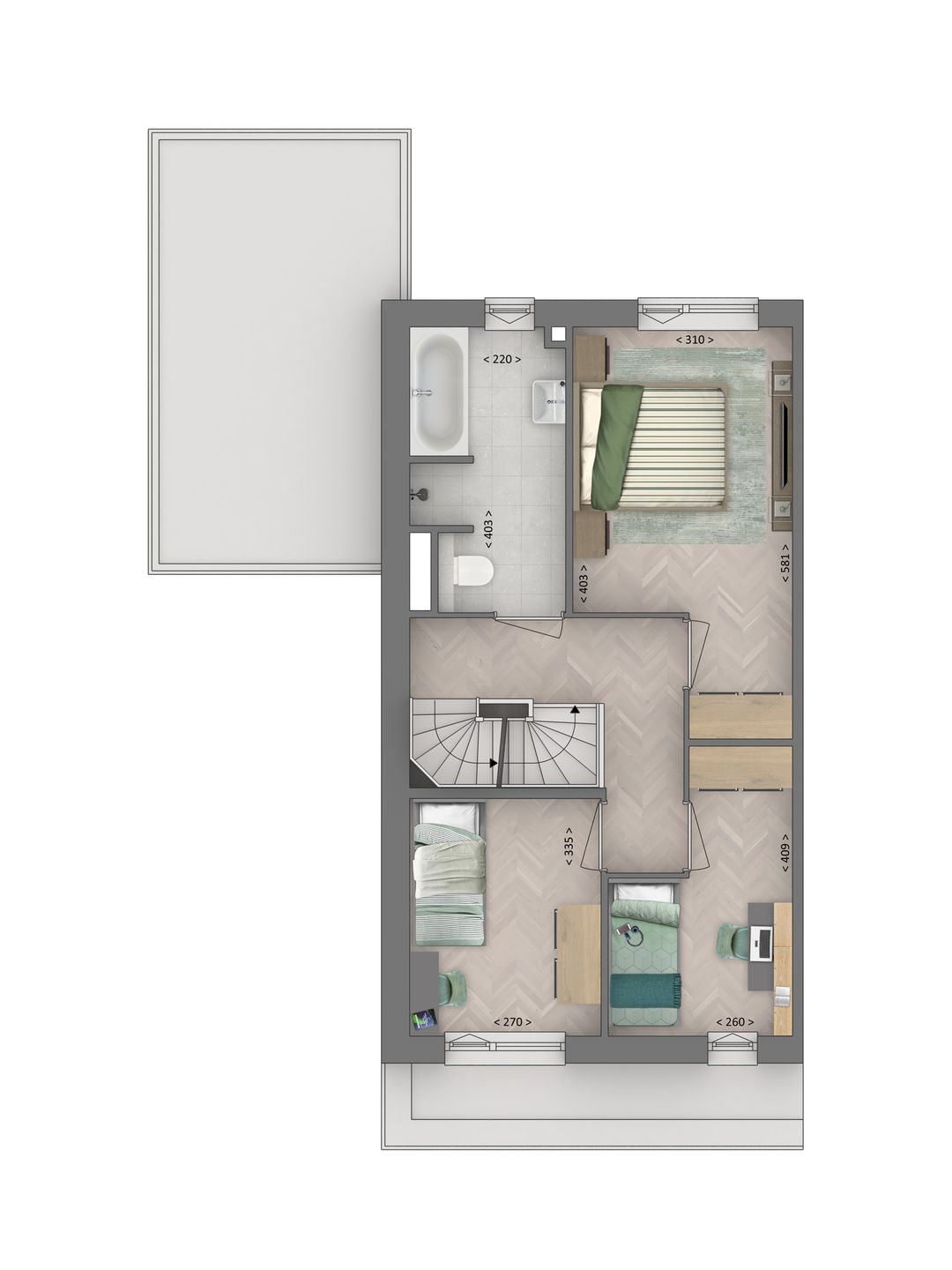 Foto 7 van 2 onder 1 kapwoning (Bouwnr. 86)