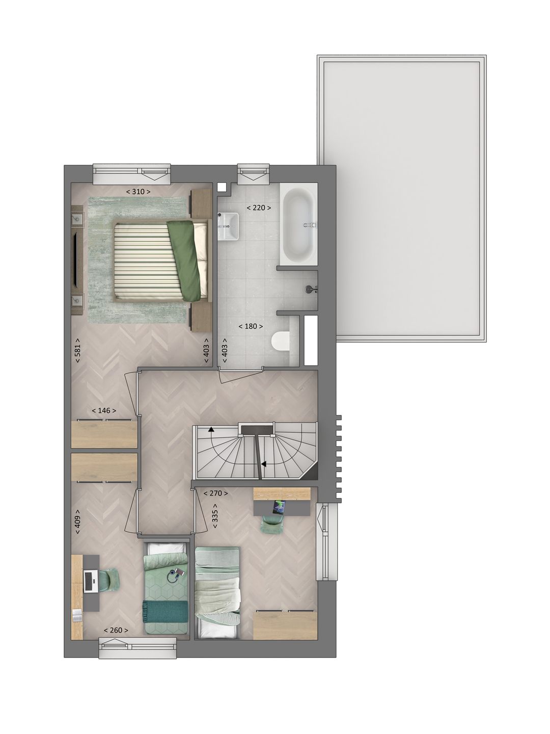 Foto 7 van 2 onder 1 kapwoning (Bouwnr. 87)