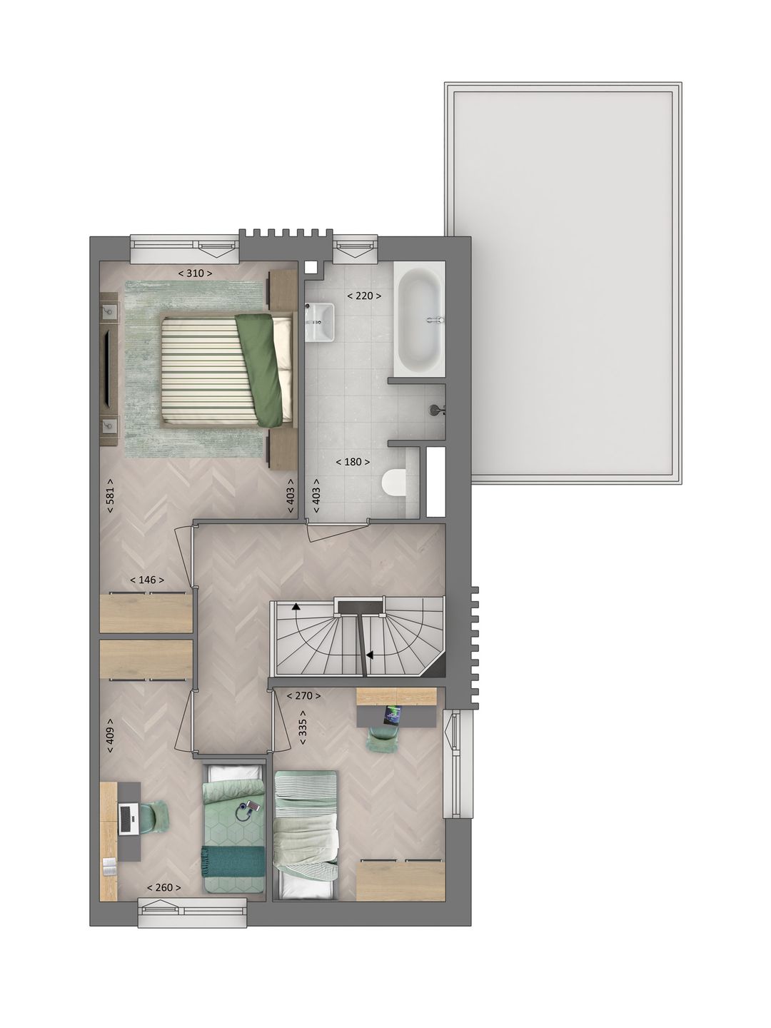 Foto 7 van 2 onder 1 kapwoning (Bouwnr. 89)